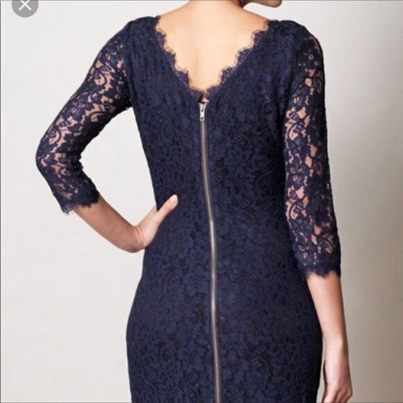 DVF zarita in Navy elegant luxury fitted size 4 - Picture 4 of 15